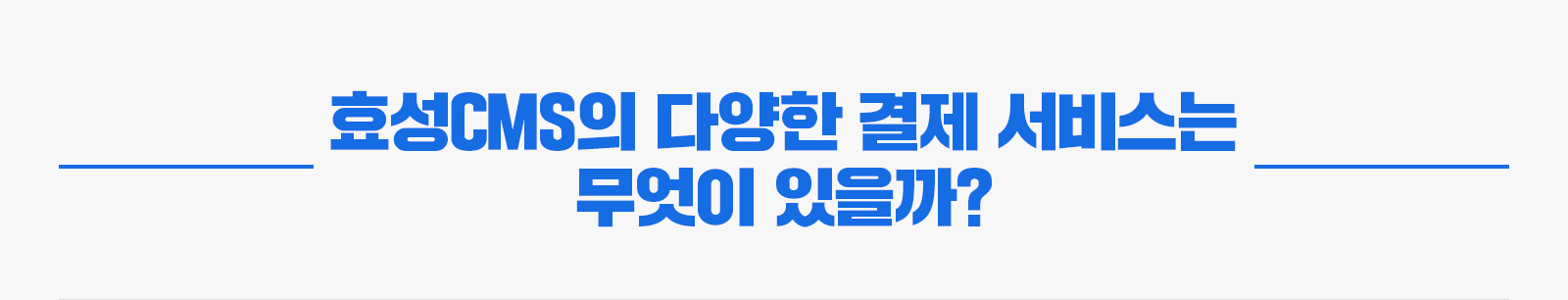 효성CMS의 다양한 결제 서비스는무엇이 있을까?